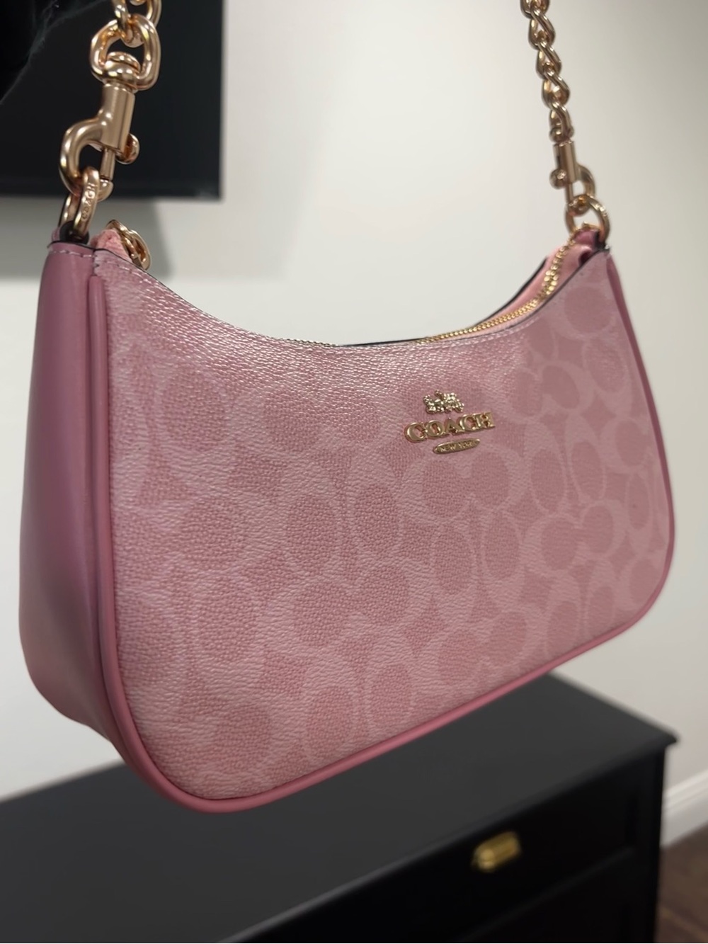 Coach Pink Signature Teri Shoulder Bag - Picture 5 of 9